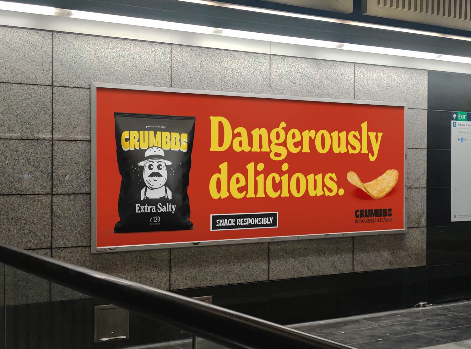 Crumbbs – Dangerously delicious, subway billboard