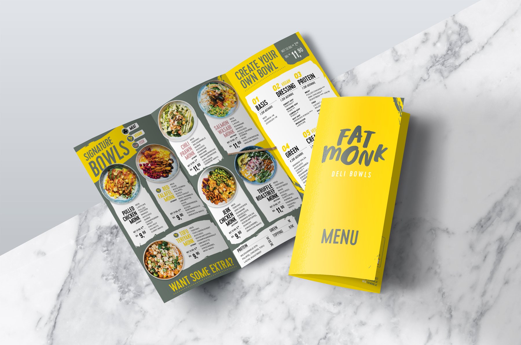 Fat Monk – trifold menu