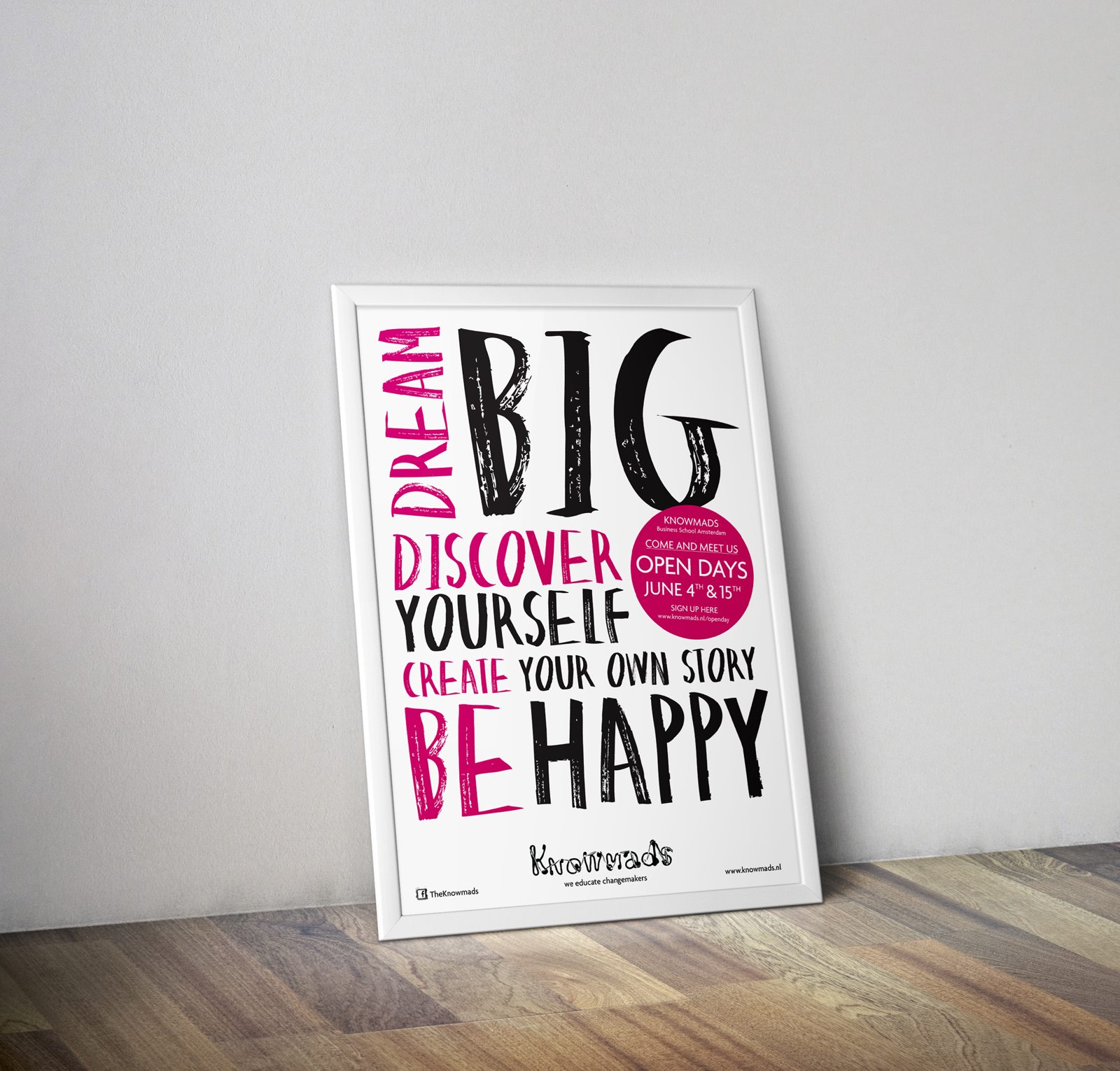 Knowmads – Dream big framed poster