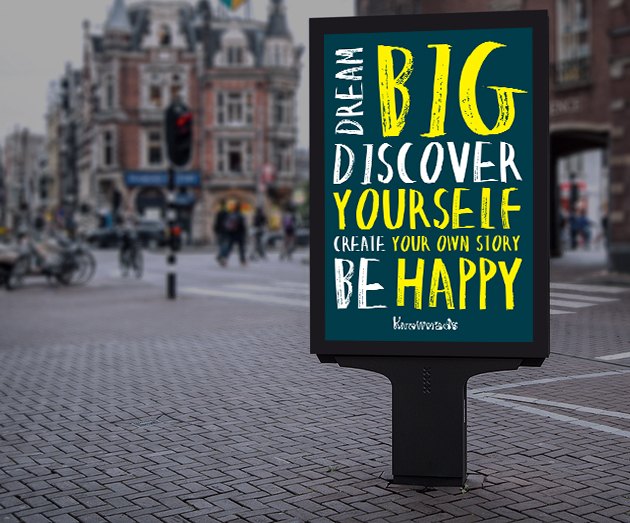 Knowmads – Dream big citylight in Amsterdam