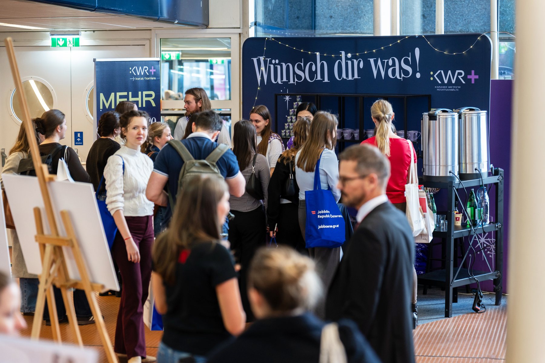 KWR+ – career fair booth, Wünsch dir was
