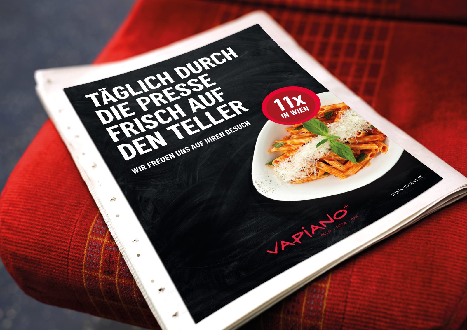 Vapiano – Täglich durch die Presse, Pressemappe