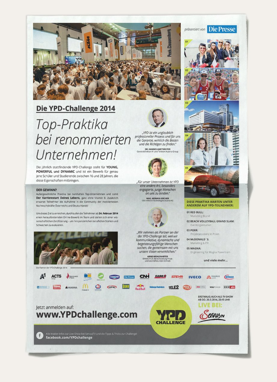 YPD Challenge – newspaper insert