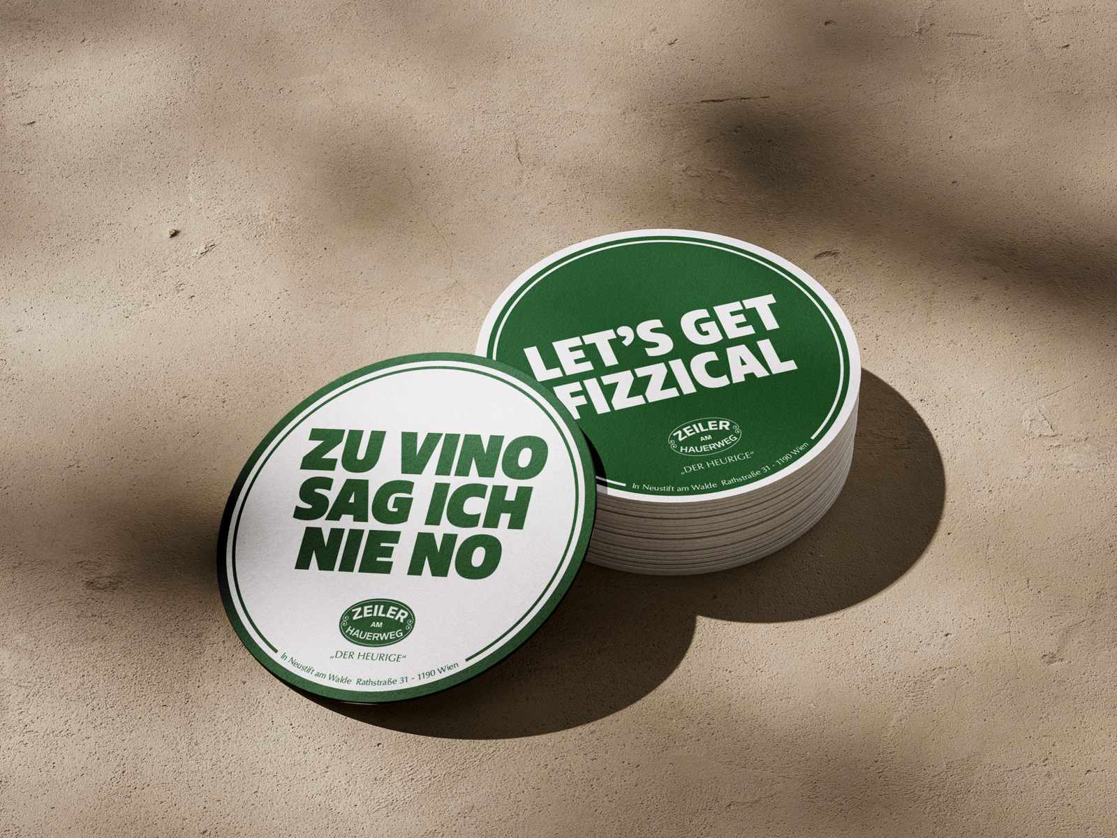Zeiler – Bierdeckel, Zu vino sag ich nie no